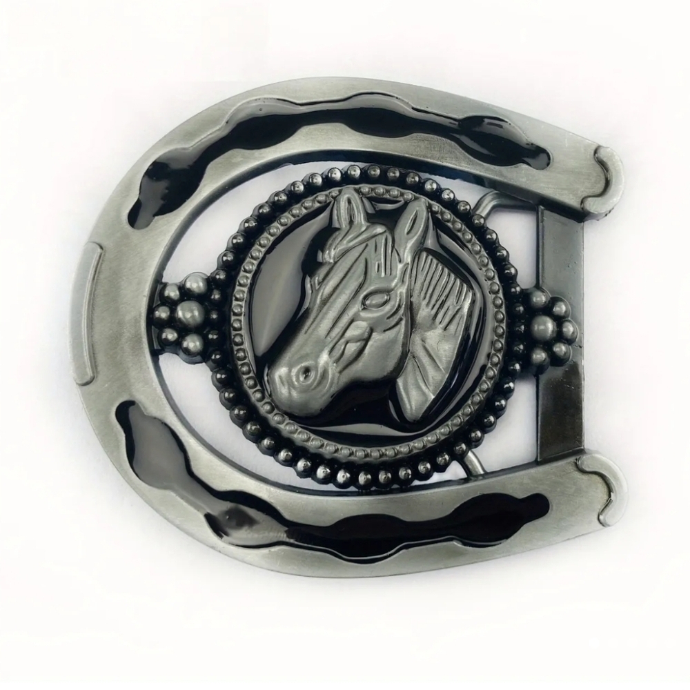 New horseshoe horse Western cowboy belt buckle - Picture 2 of 3